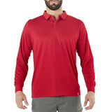 Polera Quebec Cooldry Manga Larga Roja