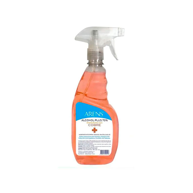 Alcohol Spray Arens Cobre Plus Gatillo 70% 500 Ml (12 U)