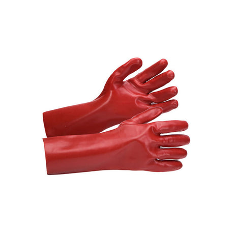 Guante de seguridad Greenway Pvc 14" Rojo