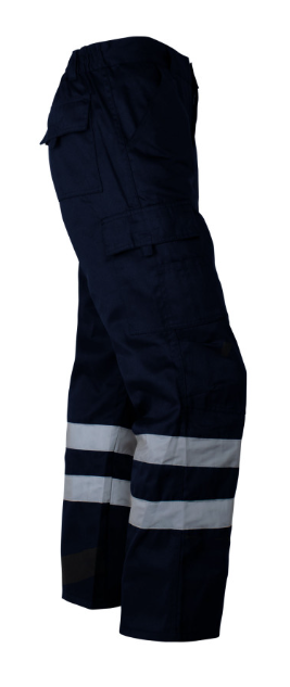 Pantalon Texora Cargo Gabardina Con Reflectante Azul