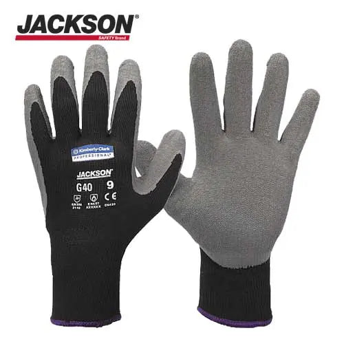 Guante de Seguridad Jackson Safety Latex G-40 Negro/Plomo