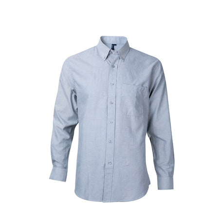 Camisa Jayson Oxford Manga Larga Bolsillo Pegado Gris