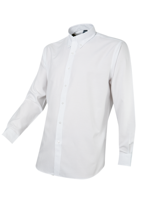 Camisa Jayson Oxford Manga Larga Boton Suelto Blanca