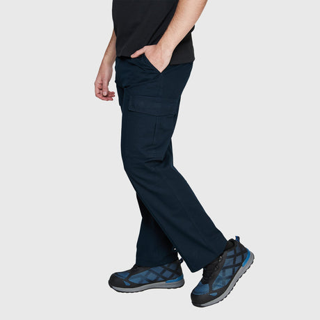 Pantalon Jayson Gabardina 100% Algodon Cargo Azul