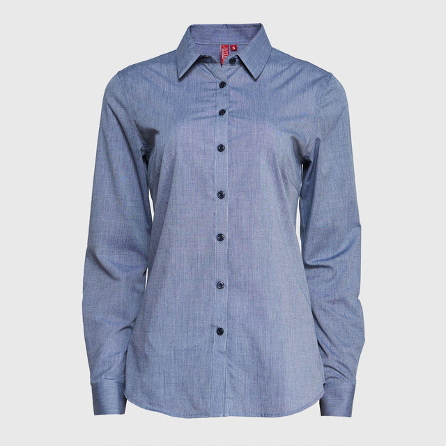 Blusa Jayson Fil A Fil Azul Marino